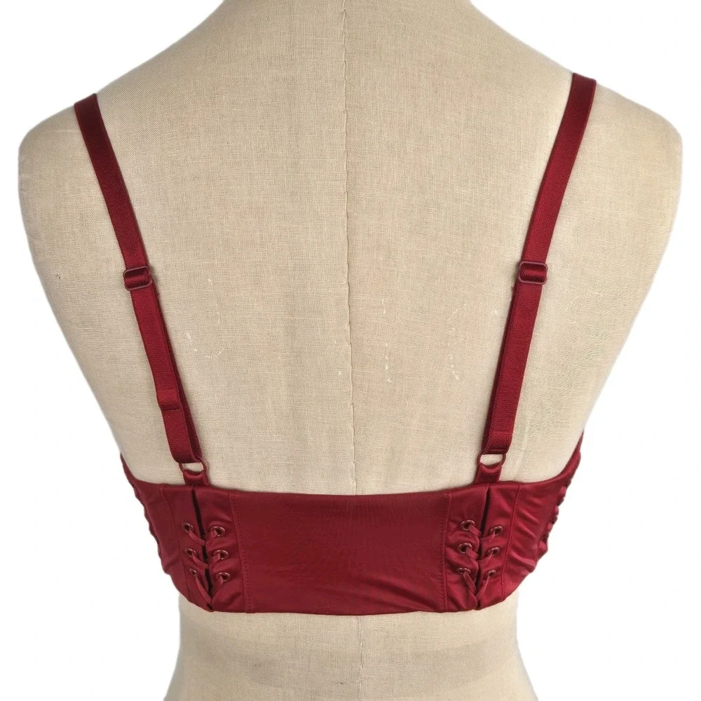 Victoria's Secret Very‎ Sexy Push Up Bra Corset Details Red Front Clasp Size 34D